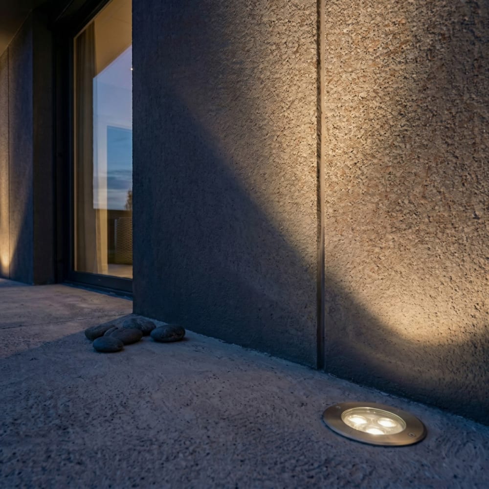 Spot sol extérieur acier 3 lumières ip65 - Maisons du Monde