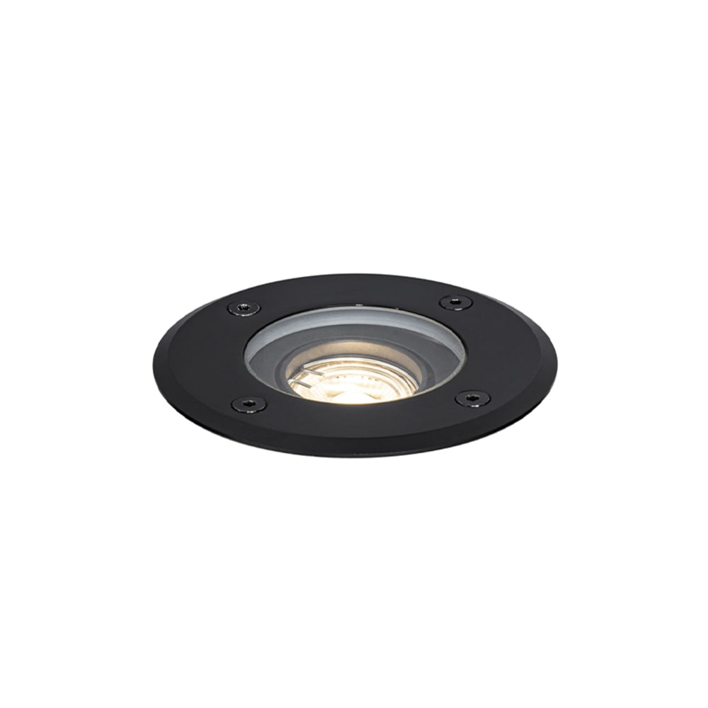 QAZQA Foco suelo exterior negro 35