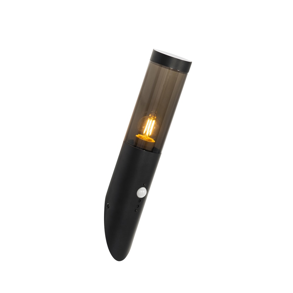 Applique extérieure noire détecteur IP44