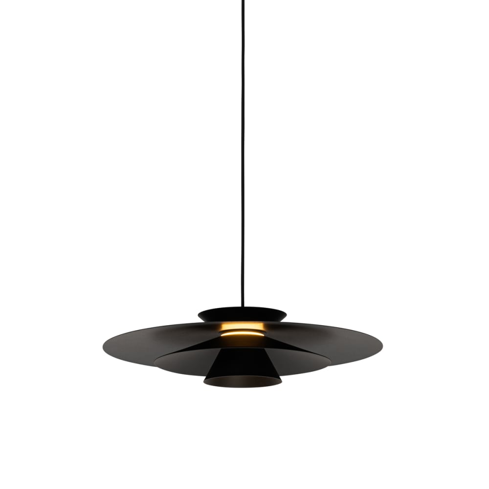 Suspension design noire LED dimmable 3 étapes