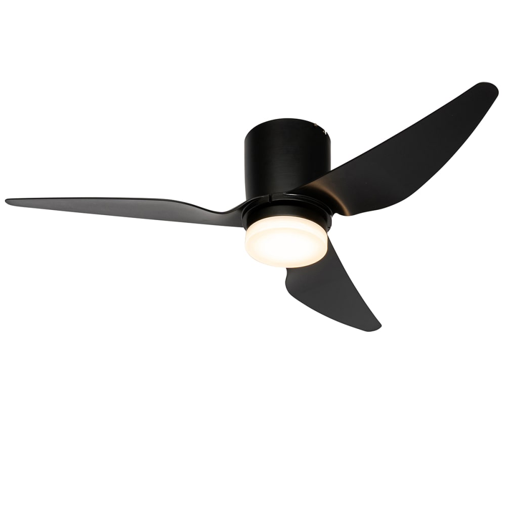 Ventilateur plafond noir LED avec télécommande
