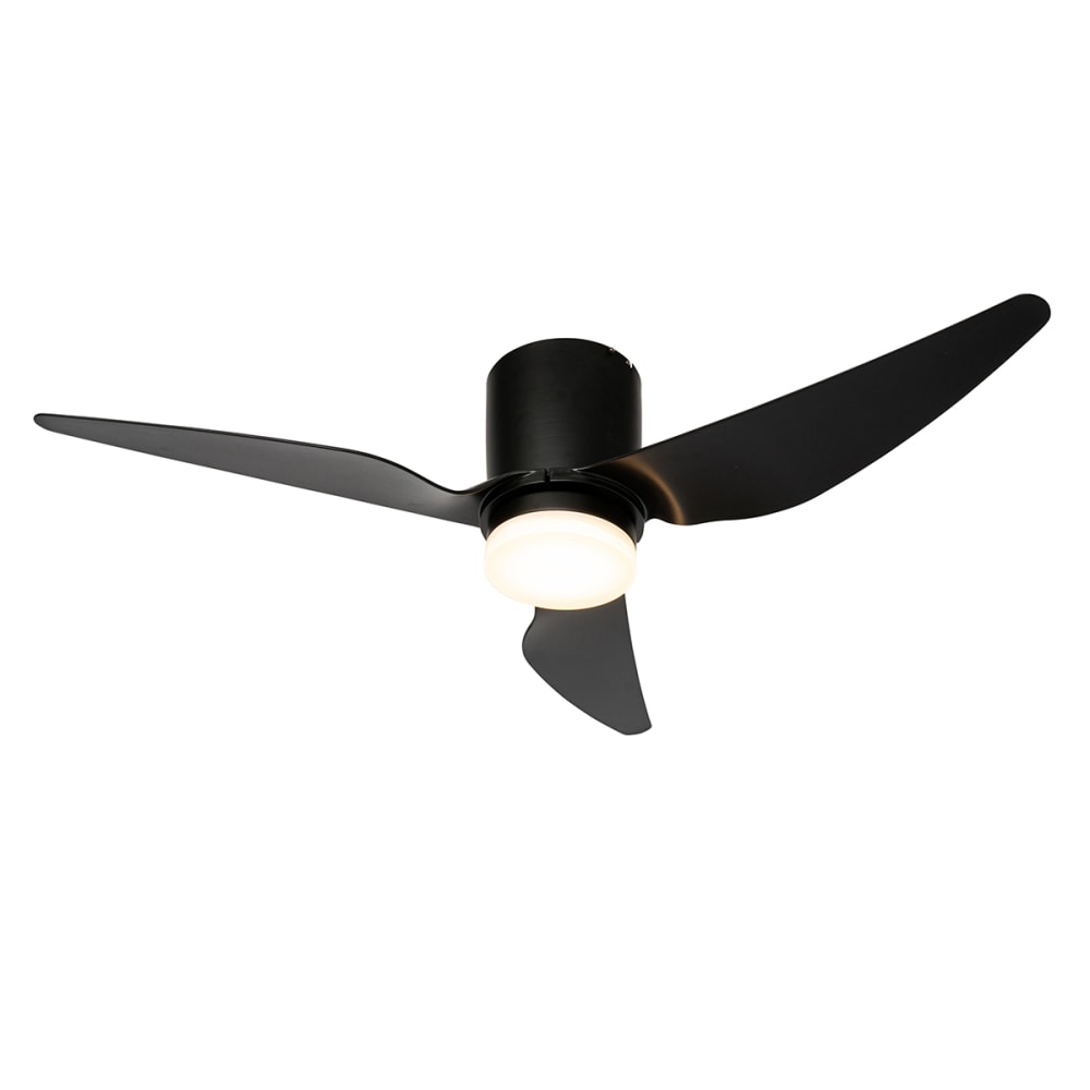 Ventilateur plafond noir LED avec télécommande