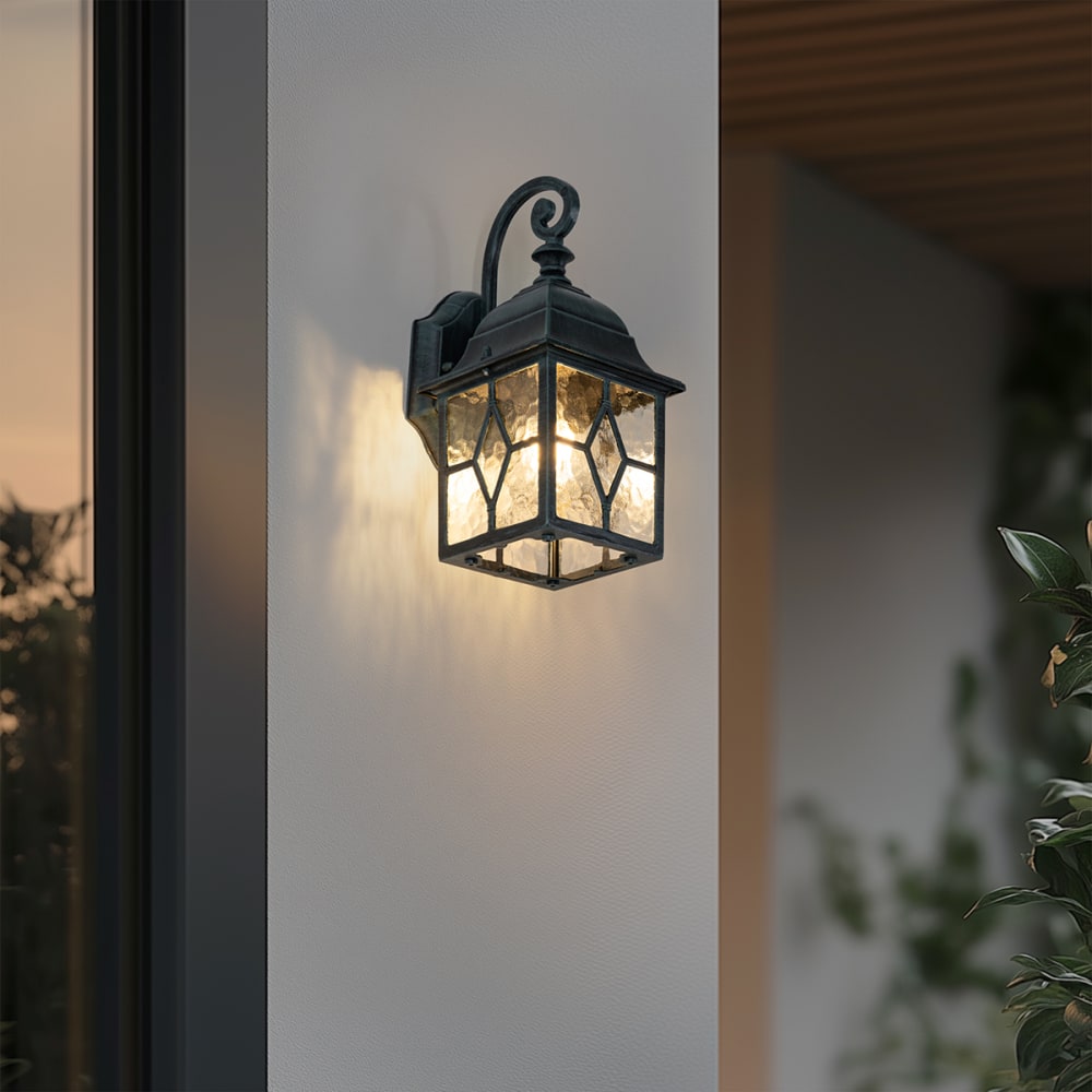 Lanterne murale extérieure romantique vert foncé - Maisons du Monde
