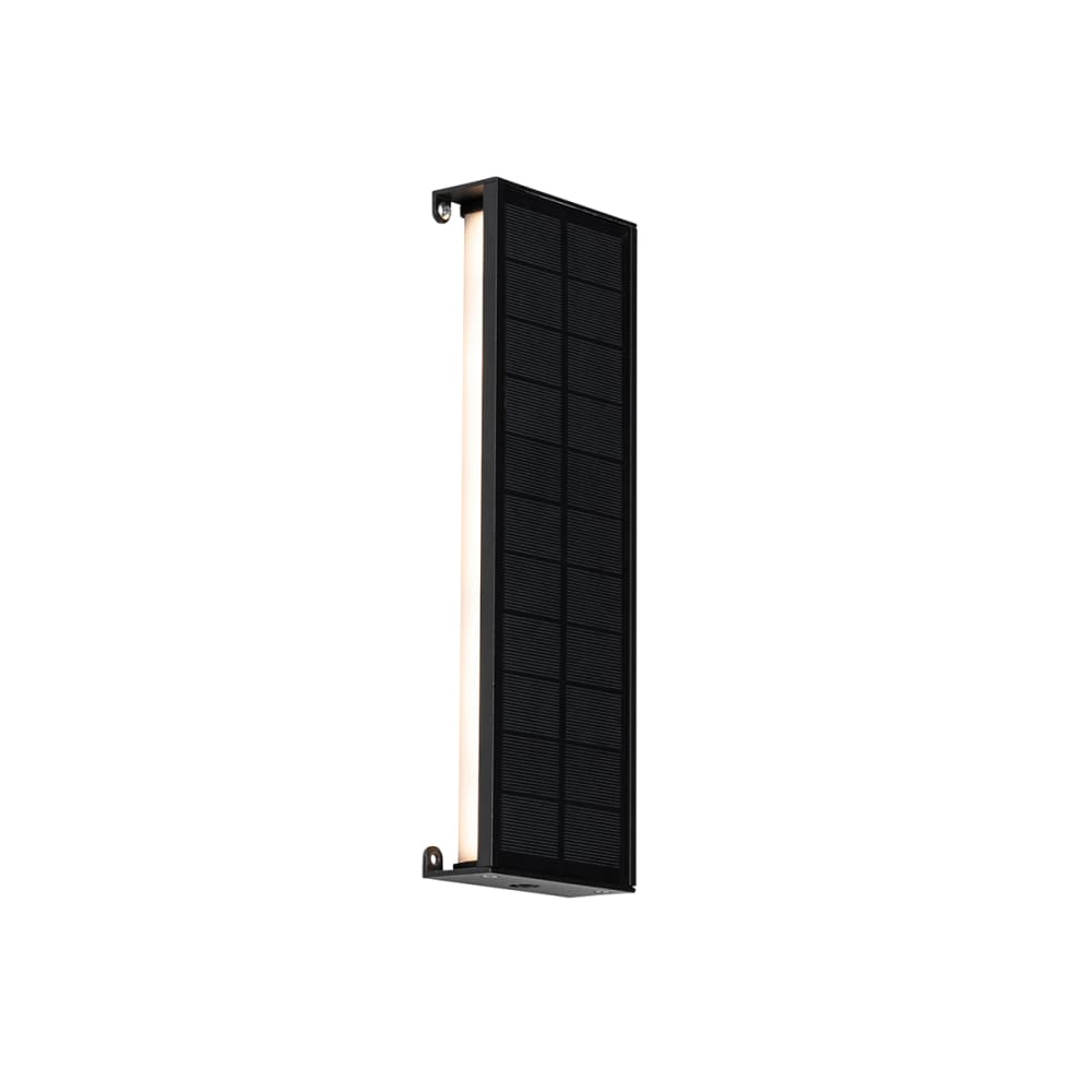 Applique extérieure noire 30 cm LED solaire 4 niveaux