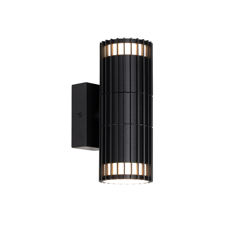 Applique extérieure design noir 2 lumières IP44