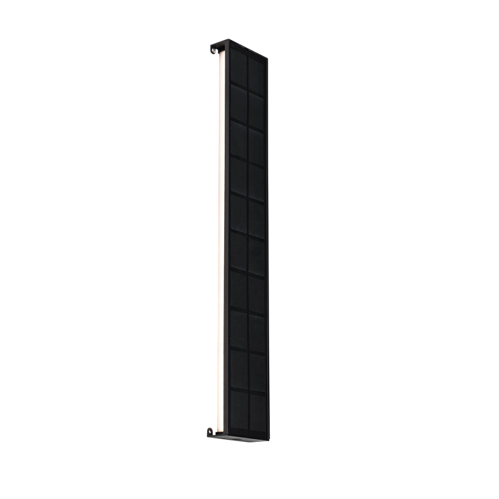 Applique extérieure noire 60 cm LED solaire 4 niveaux