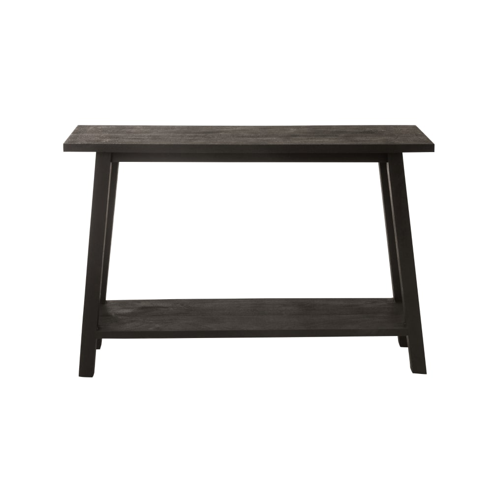 Console double plateau en bois recyclé L120 noir
