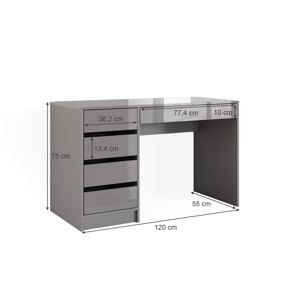 Coiffeuse sans miroir gris 120x75cm - Maisons du Monde
