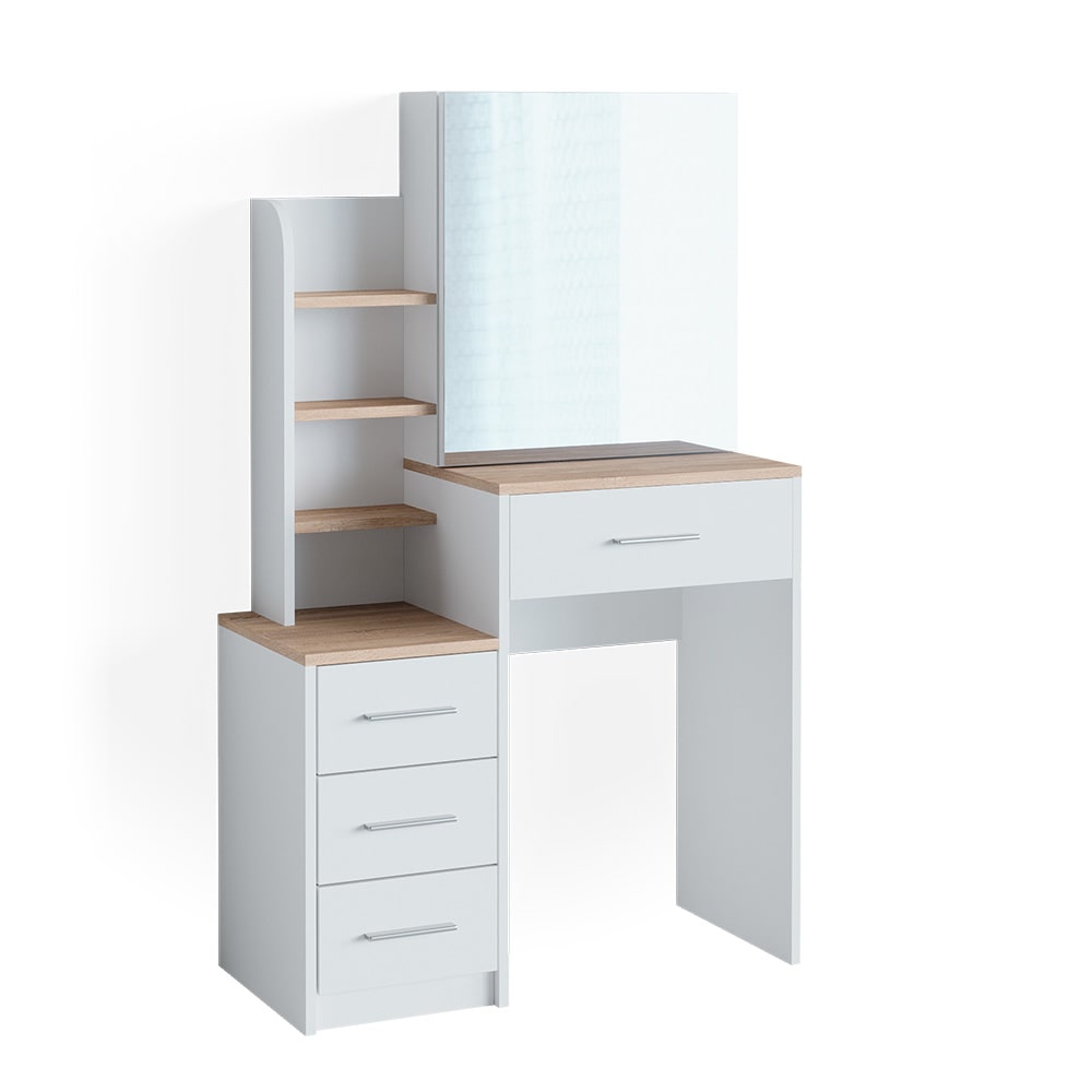 Coiffeuse  Blanc/Sonoma 80x131.6cm