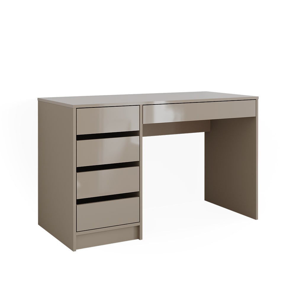 Vicco Schminktisch ohne Spiegel Greige Hochglanz 120x75cm style modern Taupe Spanplatte