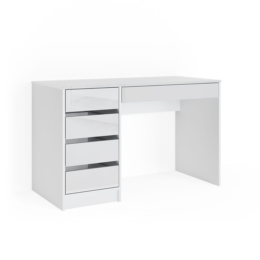 Coiffeuse sans miroir blanc haute brillance 120x75cm Coiffeuse sans miroir blanc haute brillance 120x75cm