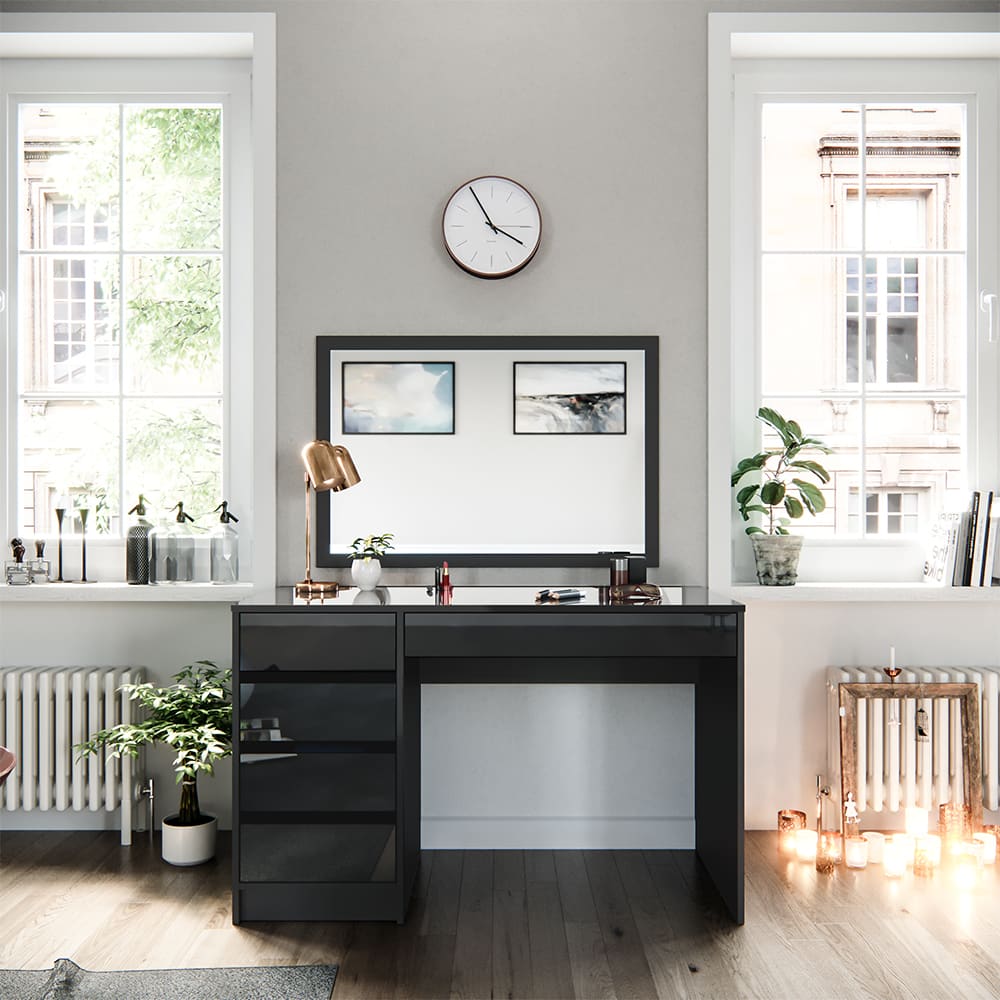 Coiffeuse sans miroir anthracite 120x75cm - Maisons du Monde