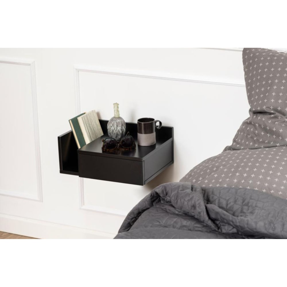 Table de chevet suspendu 1 tiroir 1 niche