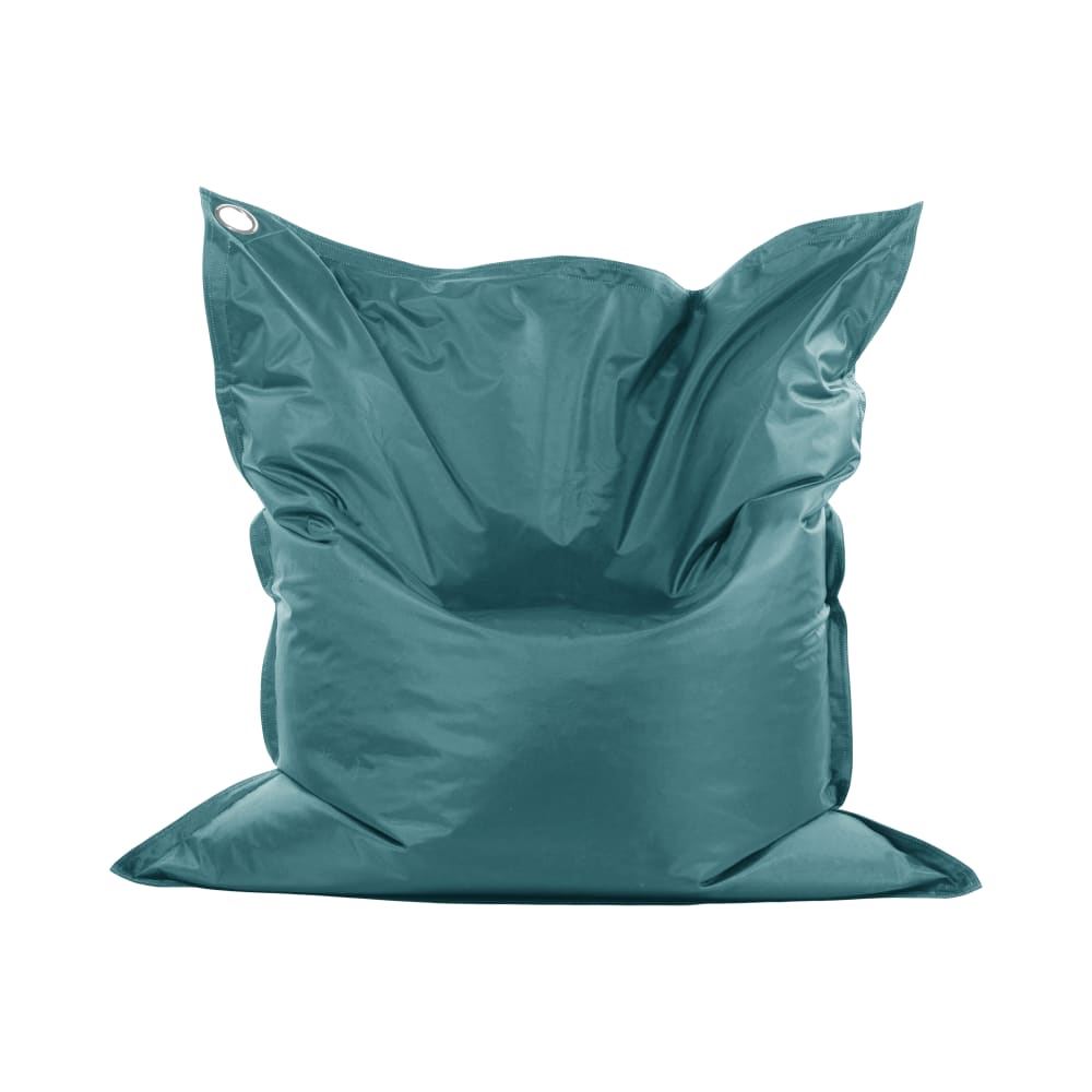 Pouf de sol en polystyrène recyclé 140 x 180 cm bleu canard - Maisons du Monde