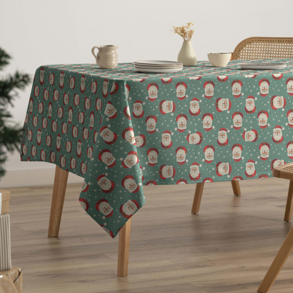 Mantel navidad impermeable algodón tacto tela 160x100 cm