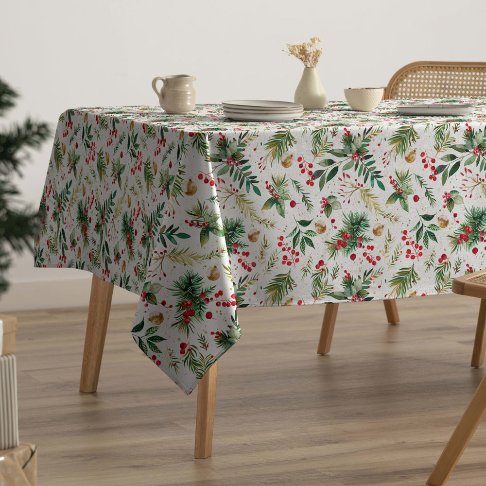 Mantel navidad impermeable algodón tacto tela 160x200 cm