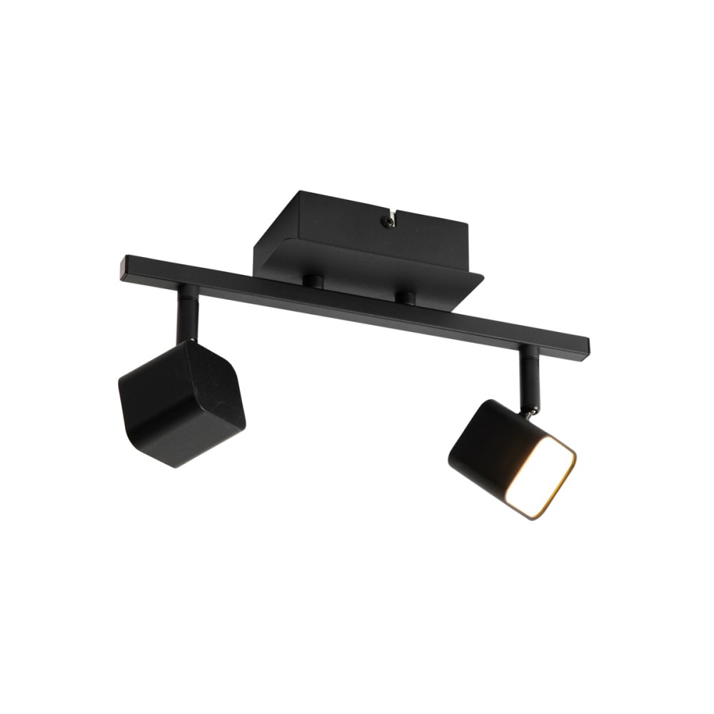 Spot noir moderne avec 2 lumières LED