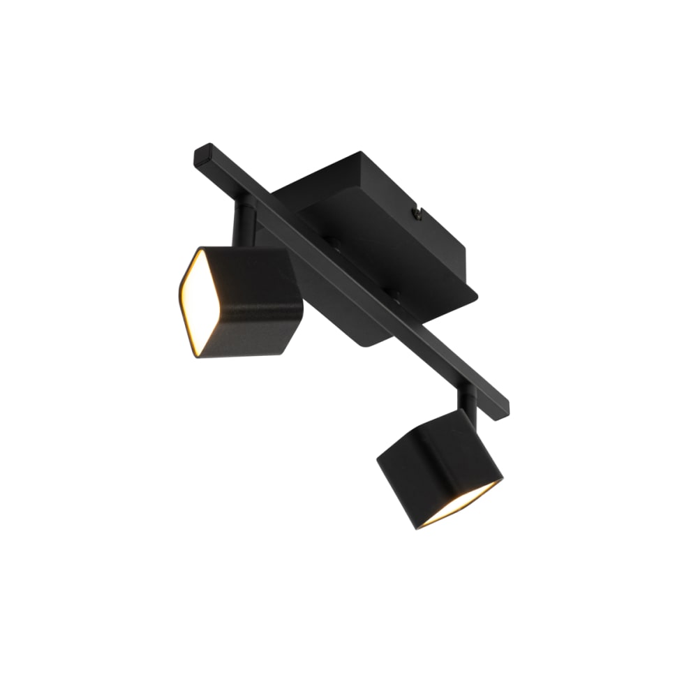 Spot noir moderne avec 2 lumières led — vue 3