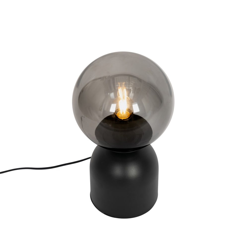 Lampe de table noire verre fumé — vue 3