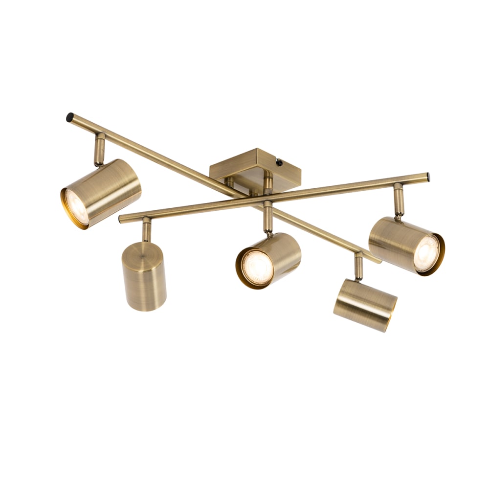 Spot moderne bronze 5 lumières orientable — vue 3