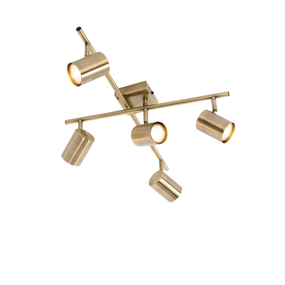 Spot moderne bronze 5 lumières orientable — vue 4