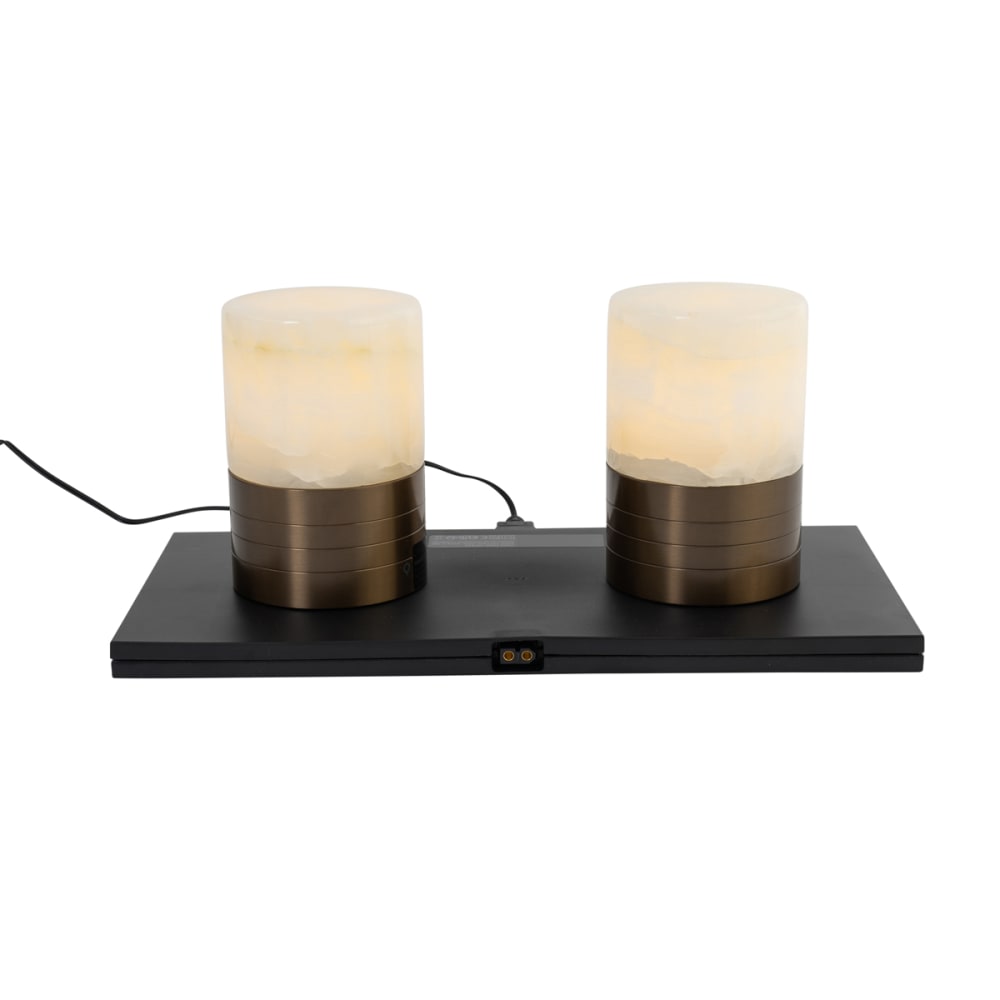 Set mit 2 Tischleuchten dunkelbronze, RGBW, wiederaufladbar -