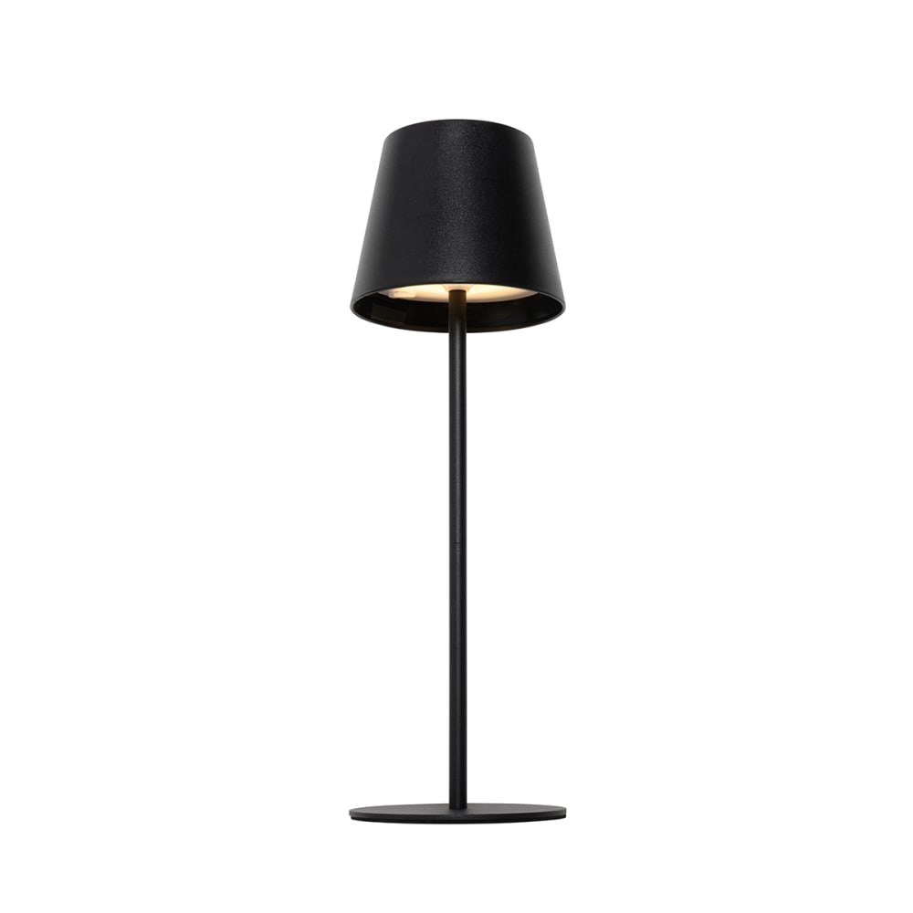Lampe de table noire led dimmable rechargeable ip54 — vue 4