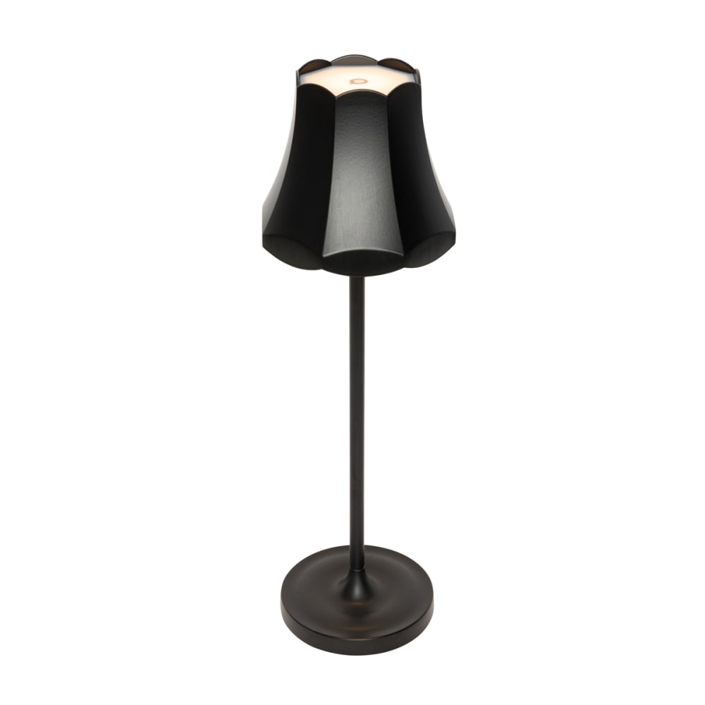 Lampe de table rétro noire rechargeable IP44
