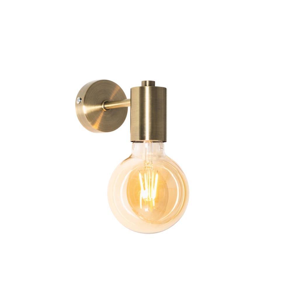 QAZQA Wandleuchte bronze, industriell style industrial Gold Metall