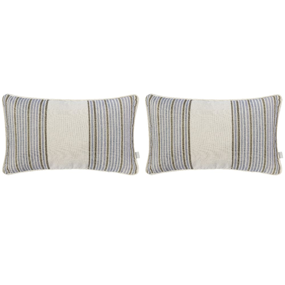 Naf Naf Lot de 2 housses de coussin 100% coton bleu