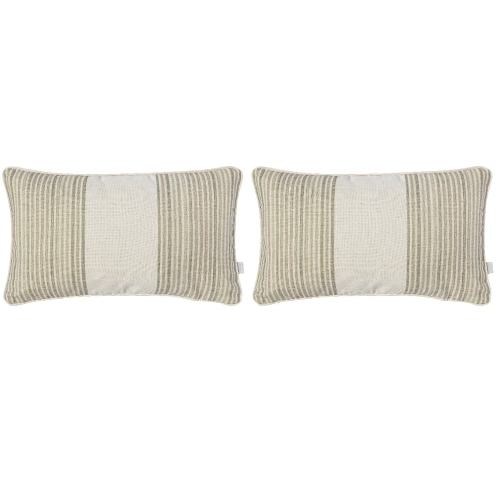 Naf Naf Lot de 2 housses de coussin 100% coton beige