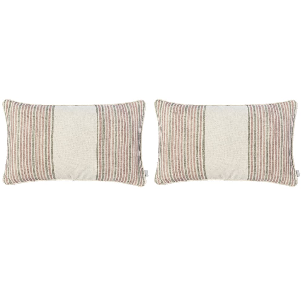 Naf Naf Lot de 2 housses de coussin 100% coton rosa Rose