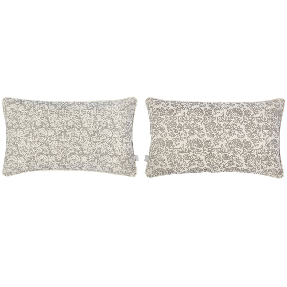 Naf Naf Lot de 2 housses de coussin 100% coton gris