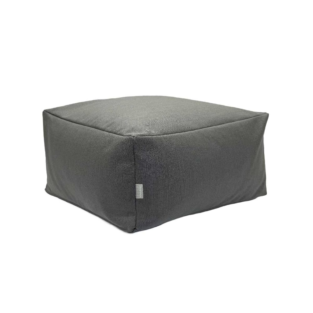 Pouf amovible en coton 50x50x25 cm gris foncé Pouf amovible en coton 50x50x25 cm gris foncé