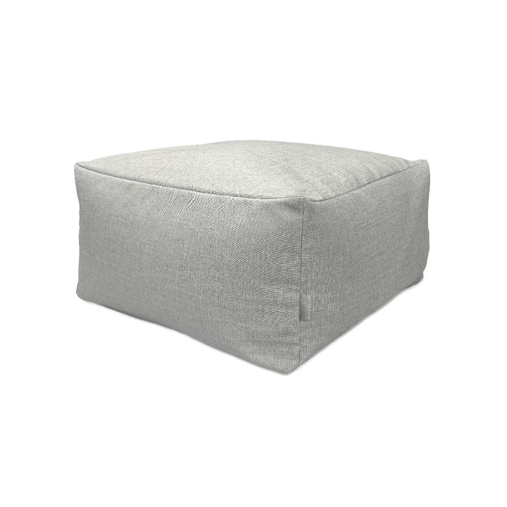 Pouf amovible en coton 50x50x25 cm gris