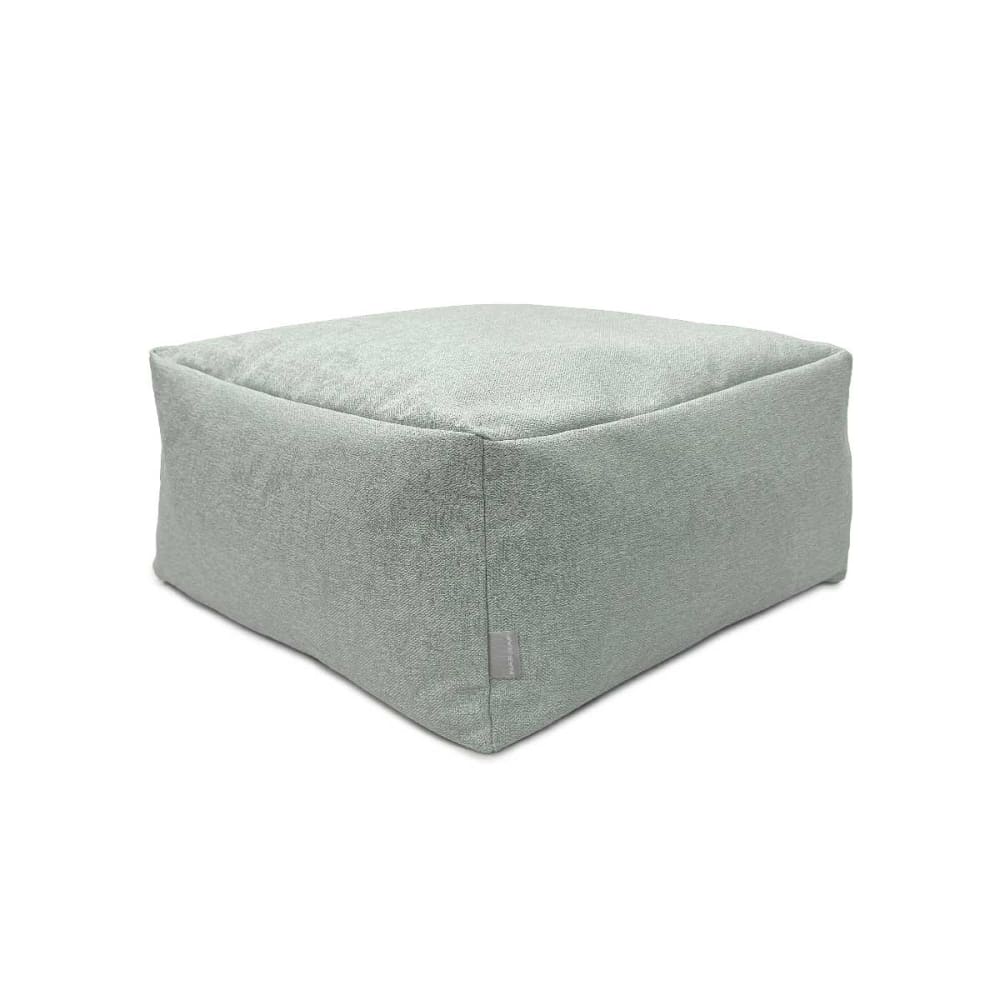 Pouf amovible en coton 50x50x25 cm bleu clair Pouf amovible en coton 50x50x25 cm bleu clair