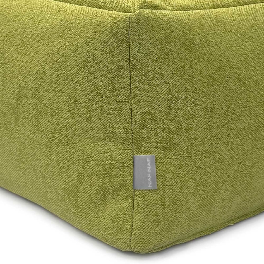 Pouf amovible en coton 50x50x25 cm vert - Maisons du Monde