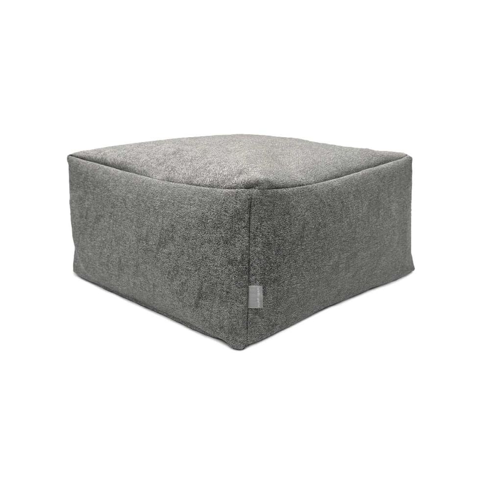 Pouf amovible en coton 50x50x25 cm gris Pouf amovible en coton 50x50x25 cm gris