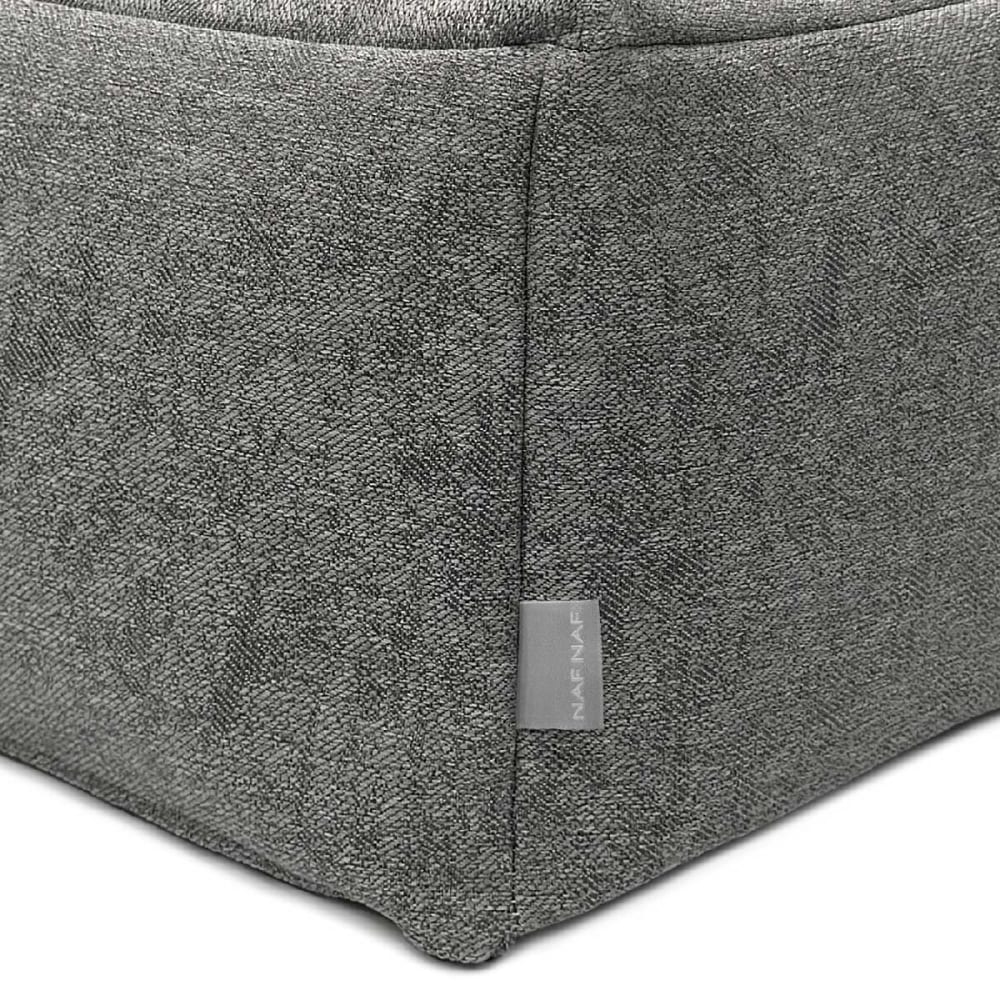 Pouf amovible en coton  50x50x25 cm gris