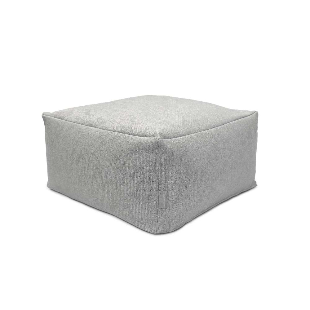 Pouf amovible en coton 50x50x25 cm gris clair Pouf amovible en coton 50x50x25 cm gris clair