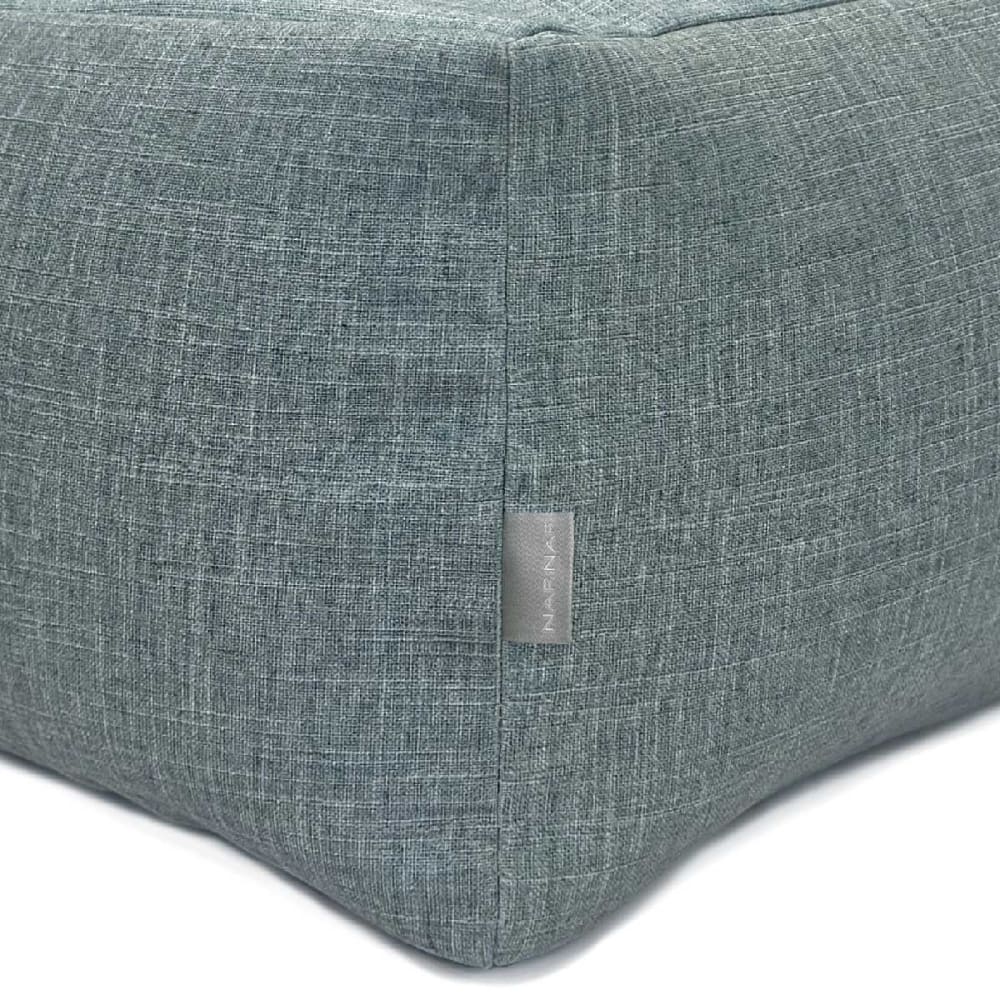 Pouf amovible en coton 50x50x25 cm bleu - Maisons du Monde