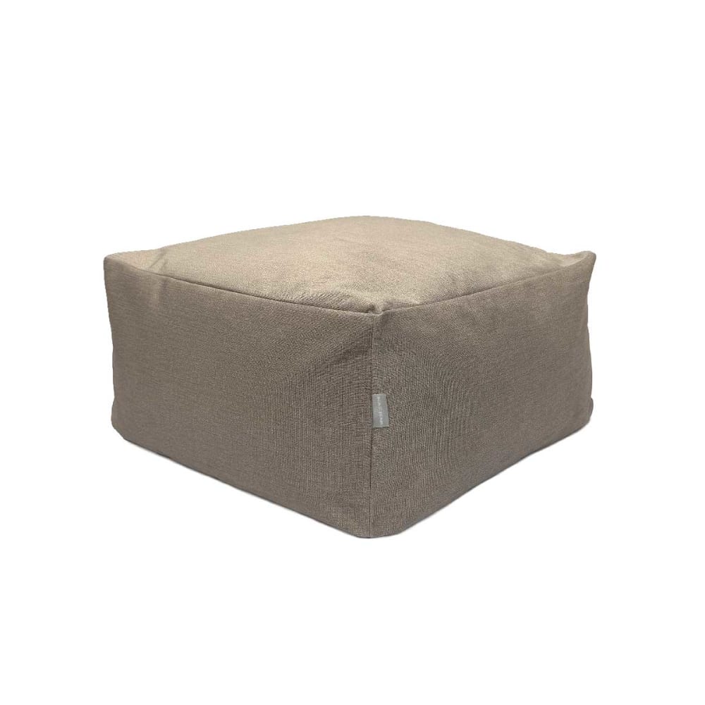 Pouf amovible en coton 50x50x25 cm marron clair Pouf amovible en coton 50x50x25 cm marron clair