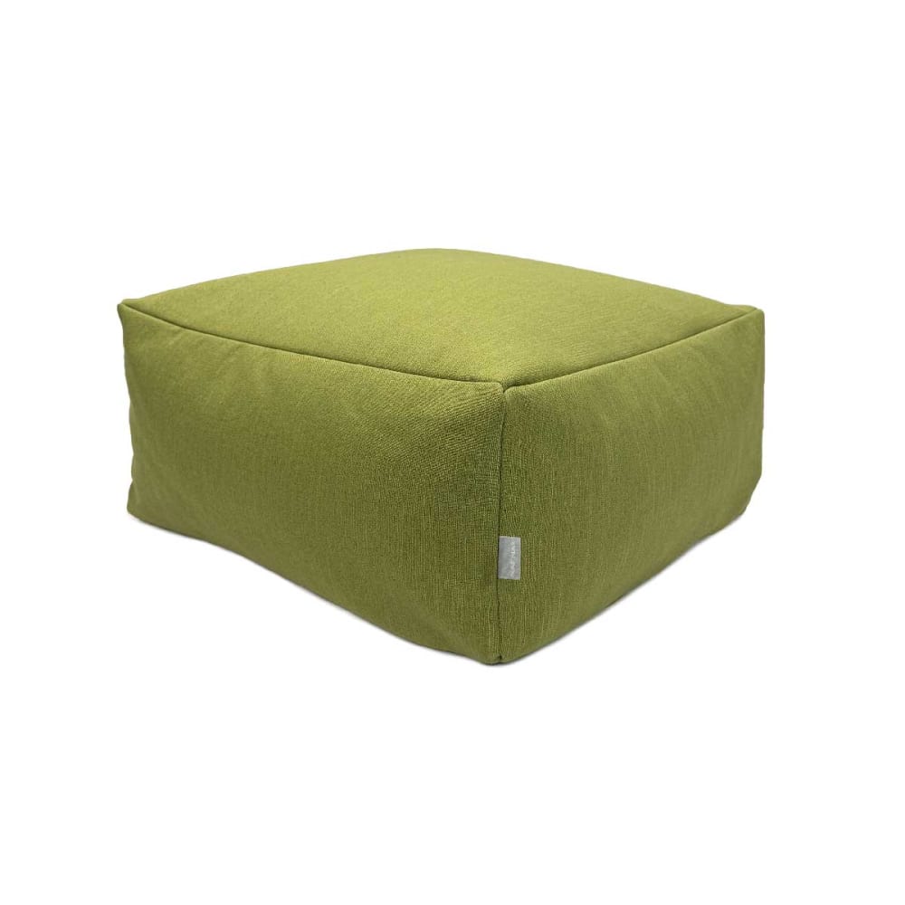 Pouf amovible en coton 50x50x25 cm vert Pouf amovible en coton 50x50x25 cm vert