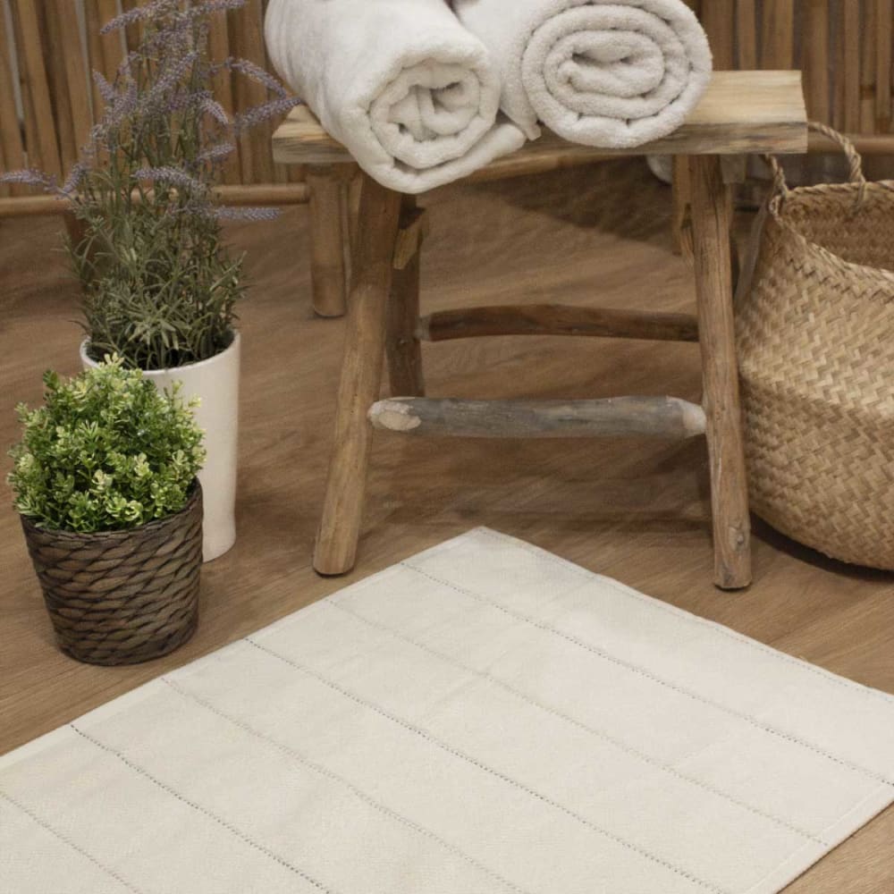 Tapis de bain 100% coton beige - Maisons du Monde