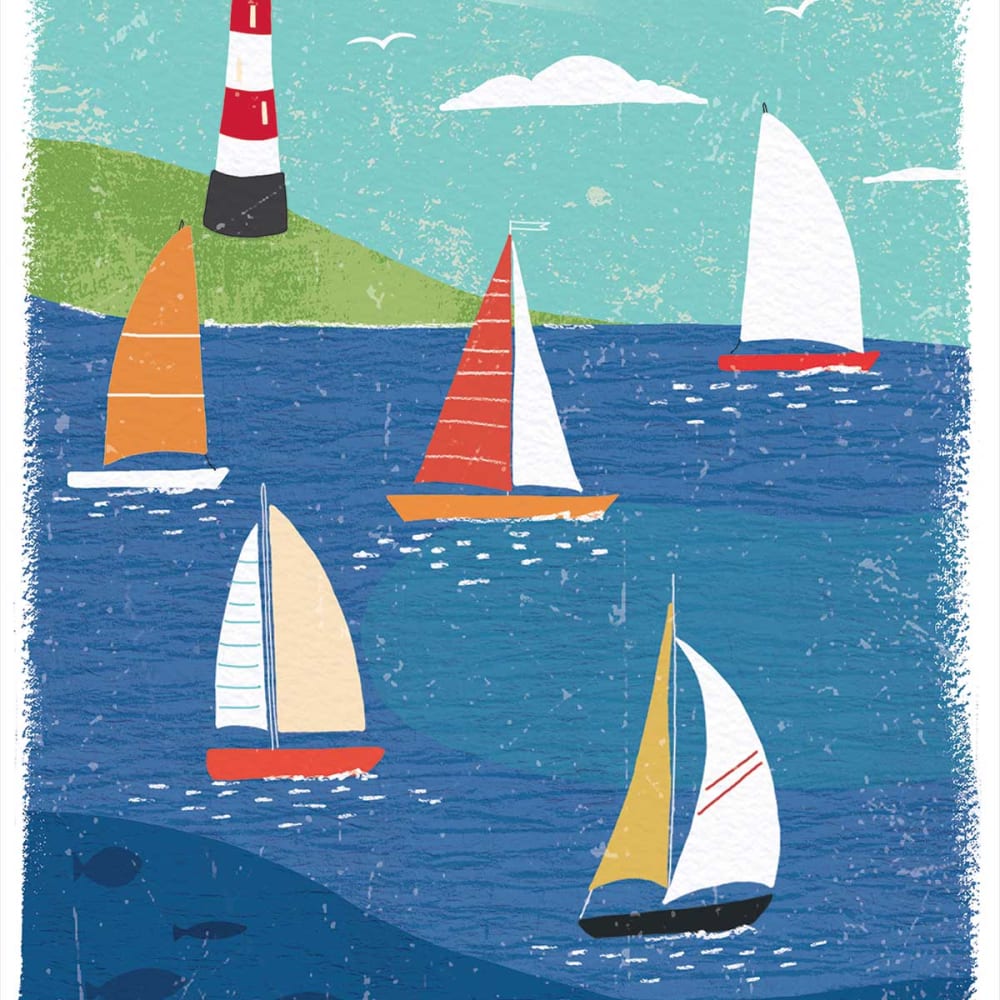 Affiche enfant baie en bretagne  avec cadre bois 40x60 cm (Hexoa) - Image 3