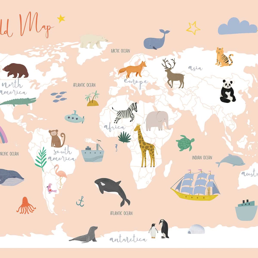 Affiche enfant exploration avec cadre bois 60x40 cm (Hexoa) - Image 2