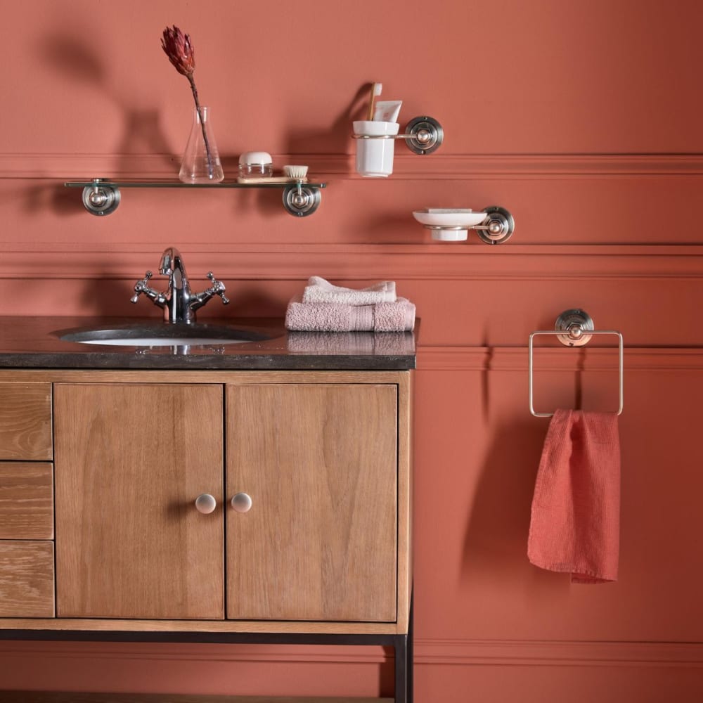 Porte-savon mural en métal finition argent vieilli - L20 cm - Maisons du Monde