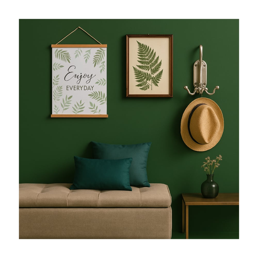 Porte-manteaux mural 4 crochets en métal finition argent - H21 cm - Maisons du Monde