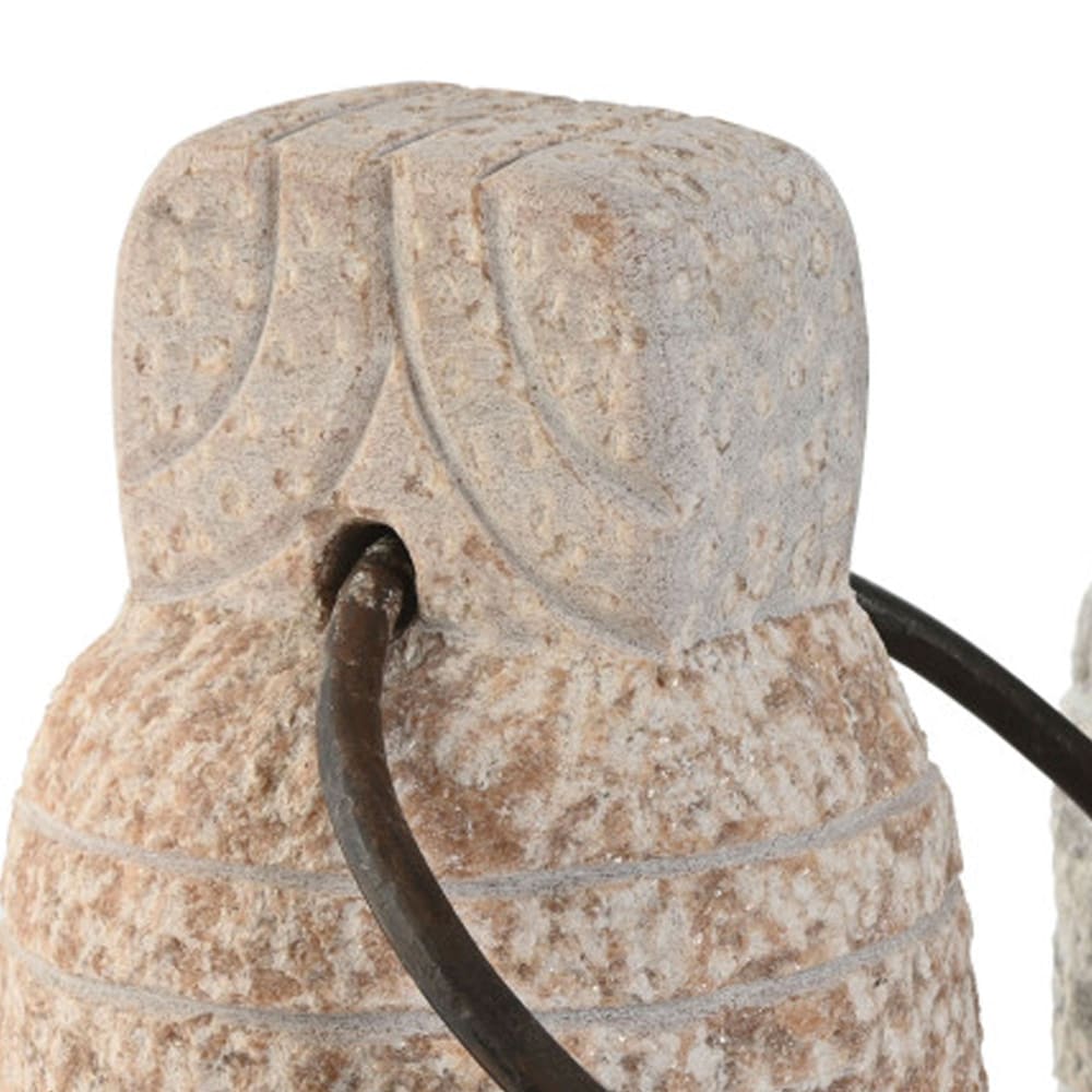 Cale-porte pierre et anneau métal 15x15x25cm - Maisons du Monde