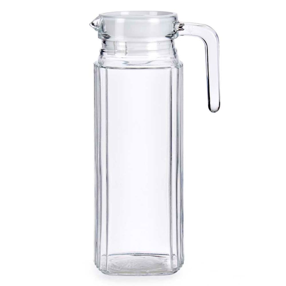 Carafe à jus de fruits ou eau en verre et bouchon plastique 1l - Maisons du Monde